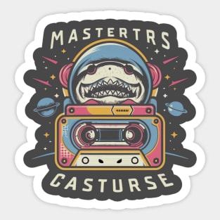 shark astronaut Sticker